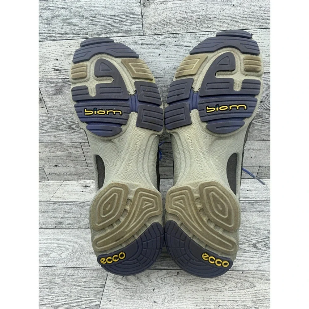 Ecco Biom Performance Train Shoes Women Size 41 Gray Blue Natural Motion Walking